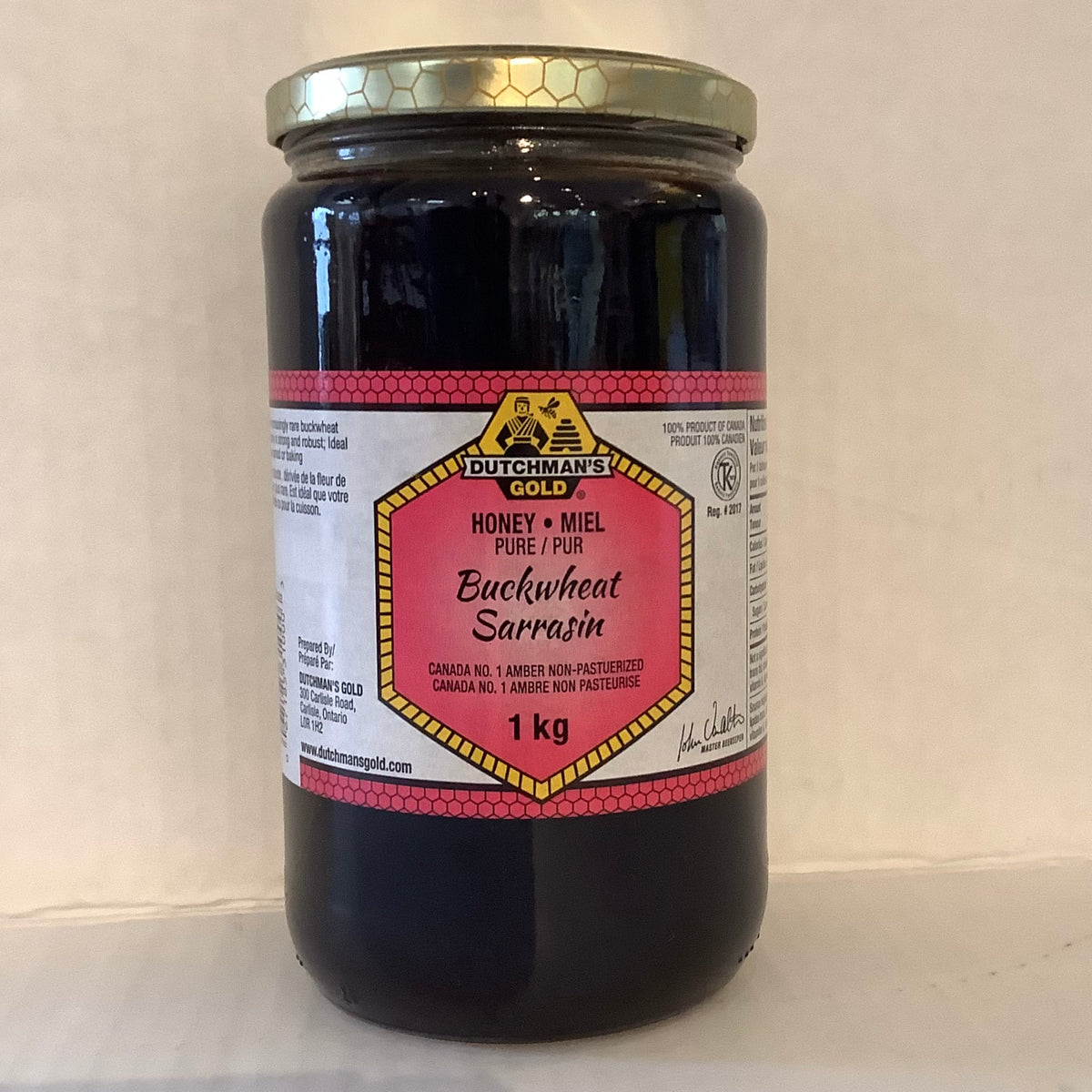 Dutchman's Gold Buckwheat Honey 1kg Ontario Honey House