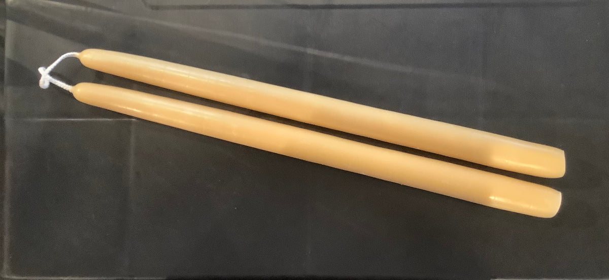 Beeswax Taper Candles in pairs Ontario Honey House