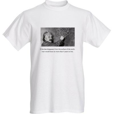 T-shirt - Einstein on Bees White Small