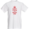 T-shirt - Keep Calm and Buzz On - White Medium