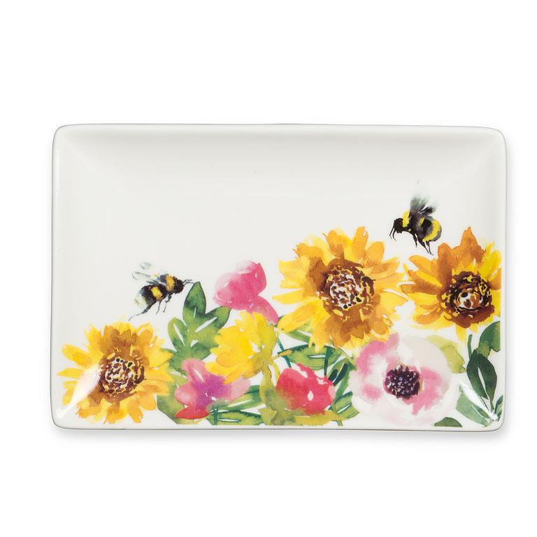 Sunflower & Bees - Rectangular Plate