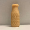 Beeswax Candle - Bee on Milk Bottle