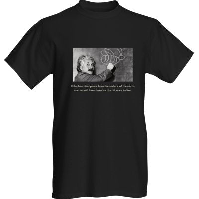T-Shirt - Einstein on Bees Black XLarge