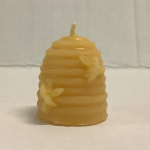 Beeswax Candle - Mini Beehive Skep with Bees