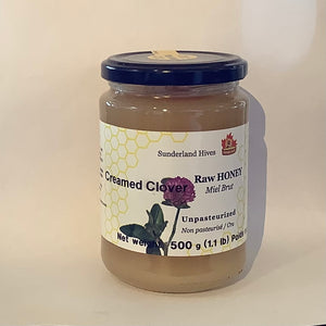 Sunderland Hives RAW Creamed Clover Honey - Case of 12 x 500g