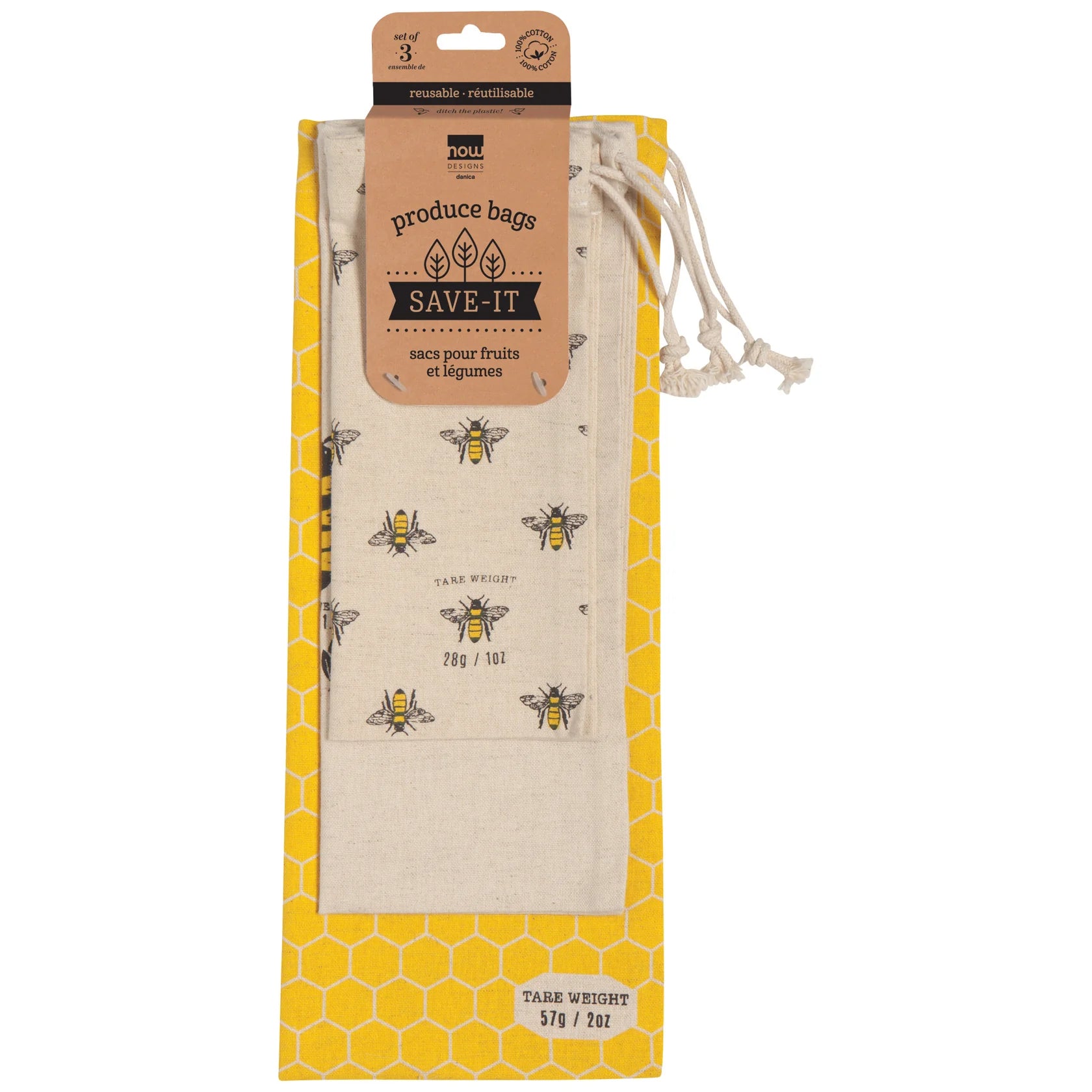 Produce Bags set of 3 - Busy Bee