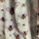 Scarf -  Ladies Scarf with Bees Purple Border