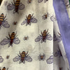 Scarf -  Ladies Scarf with Bees Purple Border