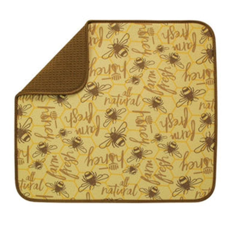 Dish Drying Mat - Honey Bee