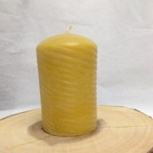 Beeswax Candle - Spiral Pillar