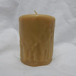 Beeswax Candle - Drip Pillar - Medium 4"