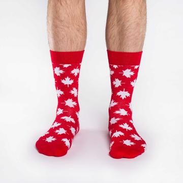 Socks - Canada Maple Leaf -  Good Luck Socks Mens