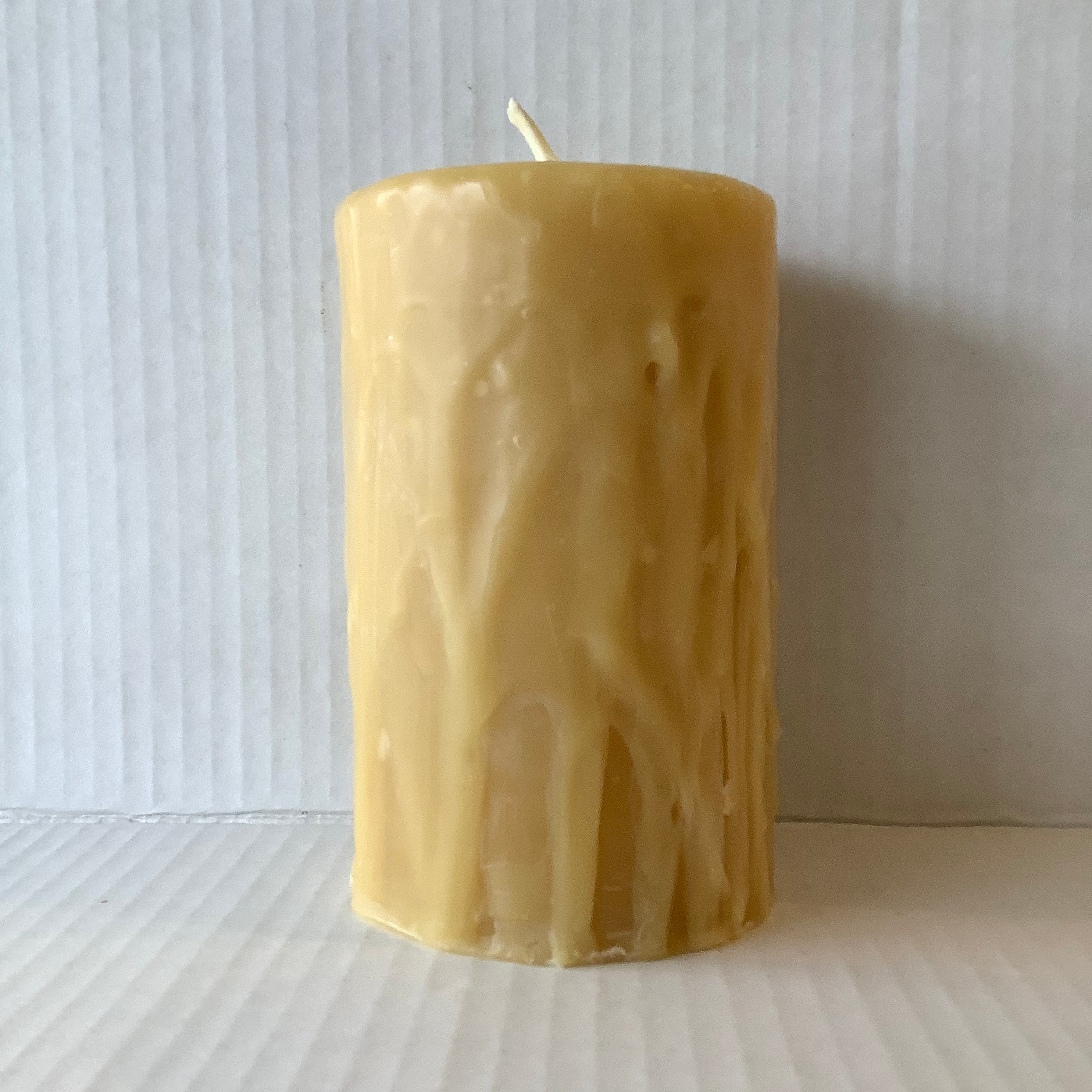 Beeswax Candle - Drip Pillar 5”