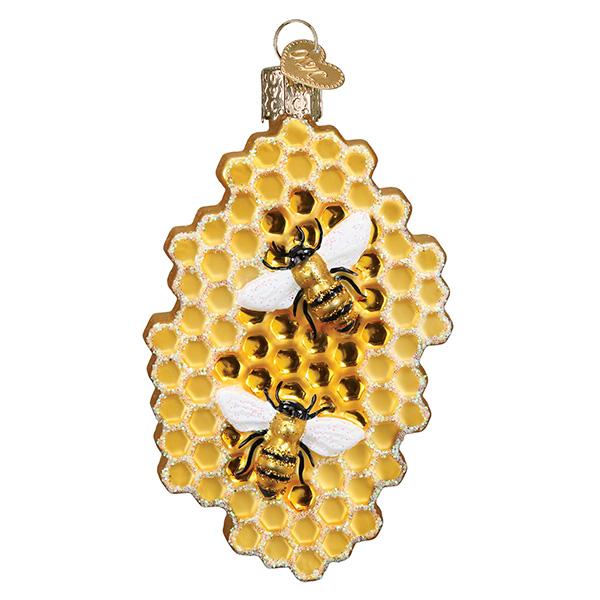 Ornament - Glass "Honeycomb”