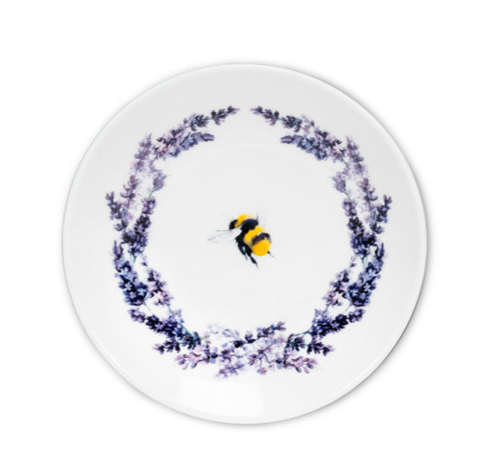 Lavender Bee Small 5" round dish