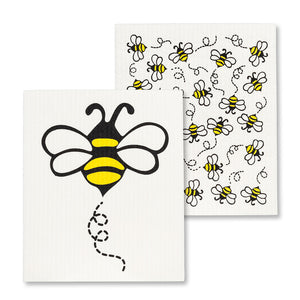 Sponge Dishcloths - All-over Bees (set of 2)