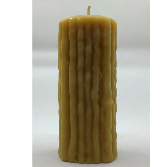 Beeswax Candle - Drizzle Pillar 5.5"