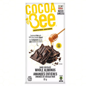 CocoaBee Dark Chocolate Bar With Almonds