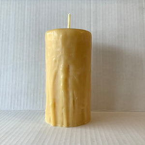 Beeswax Candle - Drip Pillar 6”
