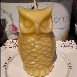 Beeswax Candle - Owl 3WB