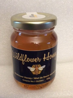 Queen of Bees Wildflower Honey with 100% Ontario Honey Tamper evident seal