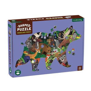Puzzle - "Woodland Forest" Bear-shaped - 300 pieces