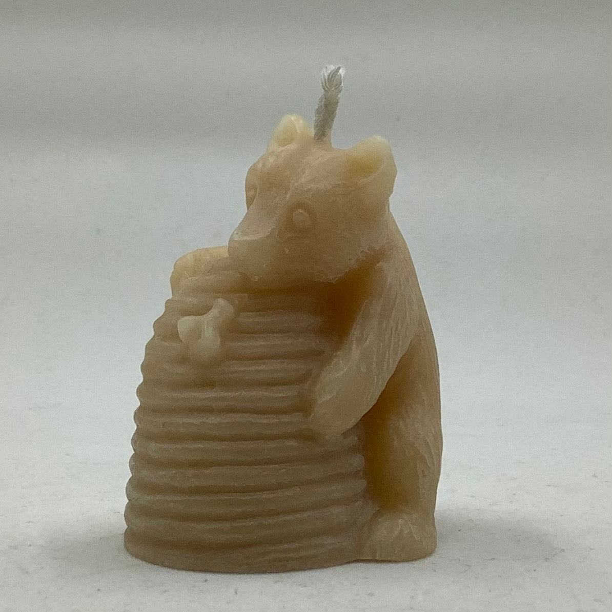 Beeswax Candle - Bear hugging Skep
