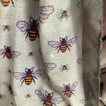 Scarf -  Ladies Scarf with Bees Grey Border