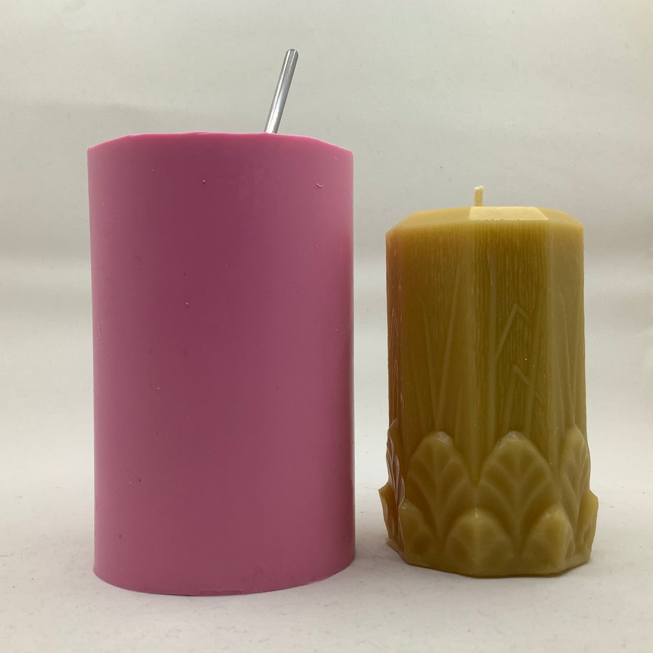 Busy Bee Candle Mould - Garden Leaves Pillar