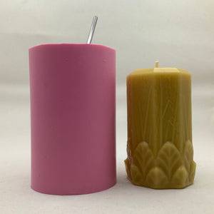 Busy Bee Candle Mould - Garden Leaves Pillar