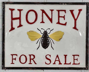 Sign - Metal - Honey For Sale