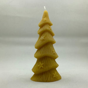 Beeswax Candle - Christmas Tree with Stars