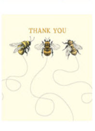 Greeting Card - Small "Thank You" Gift Card 3 Bees